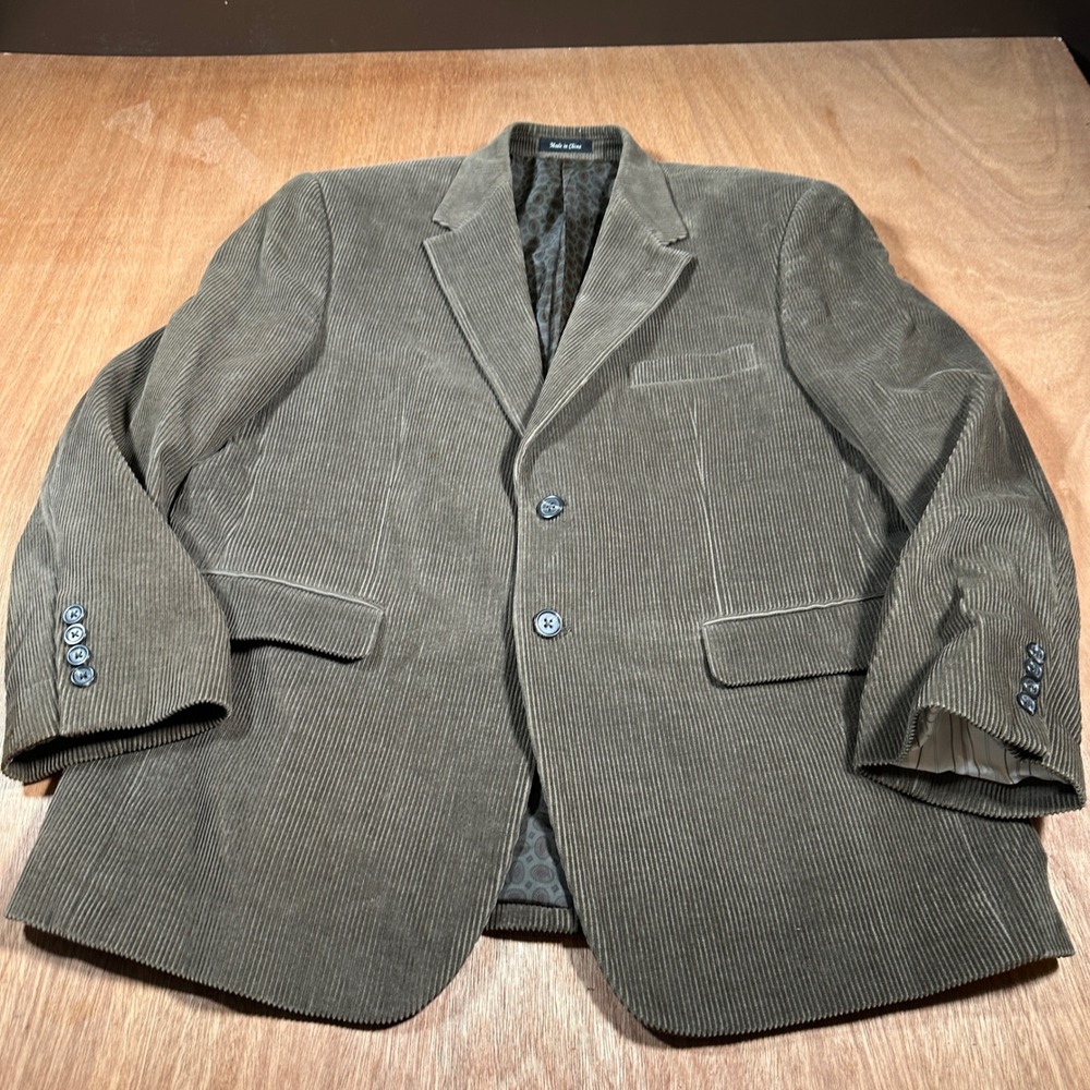 Ralph Lauren Blazer Mens 42S Olive Green Corduroy Two Button Sport Coat Jacket